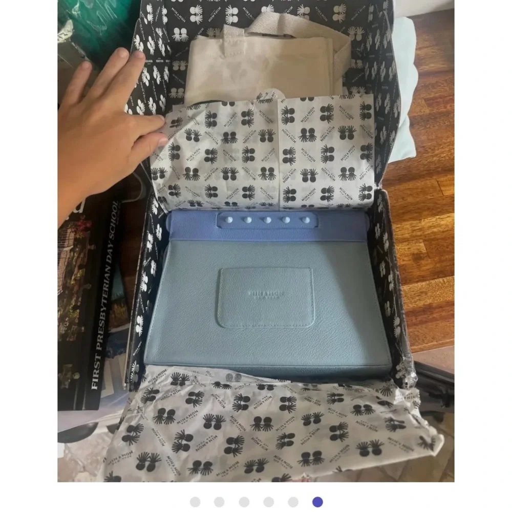 Min & Mon Light Blue Crossbody Bag - Picture 5 of 5